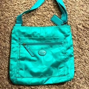 Blue coach purse
